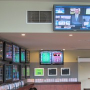 Commercial AV installation for gambling information